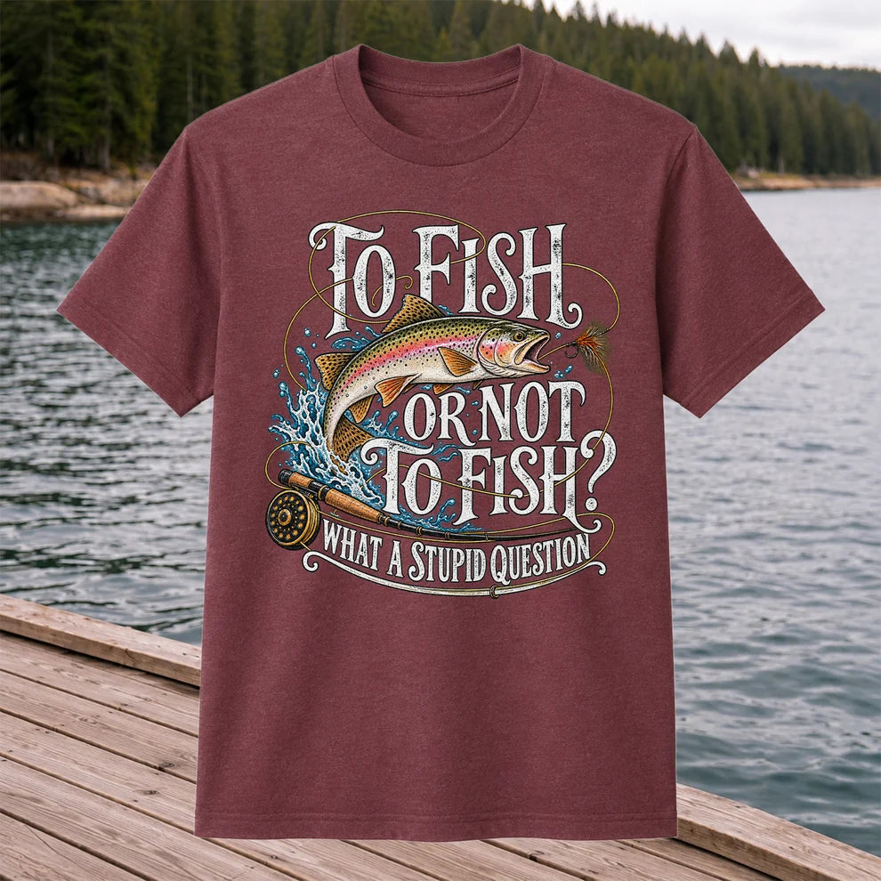 To Fish or Not to Fish What a Stupid Question Rainbow Trout T-Shirt
