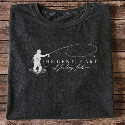 The Gentle Art of Fooling Fish Vintage Fishing Graphic T-Shirt