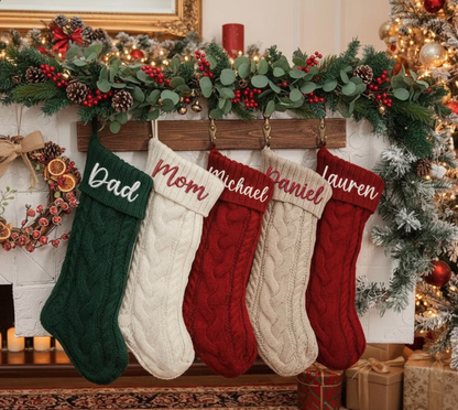 2026 Personalized Christmas Xmas Embroidered Family Name Stockings