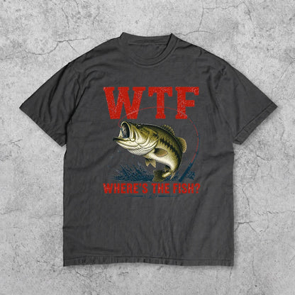WTF Where’s The Fish Shirt, Largemouth Bass Fishing Tee