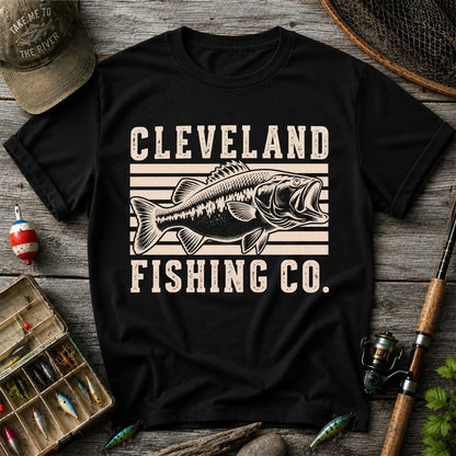 Cleveland Fishing Co Bass Fishing Graphic T-Shirt