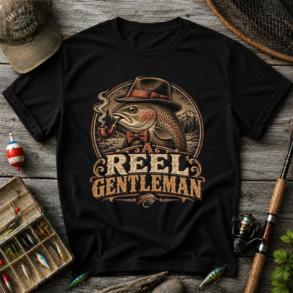 A Reel Gentleman Trout Fishing Vintage Graphic T-Shirt
