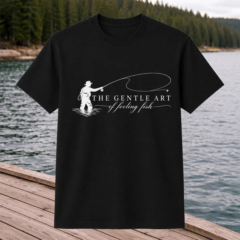 The Gentle Art of Fooling Fish Vintage Fishing Graphic T-Shirt