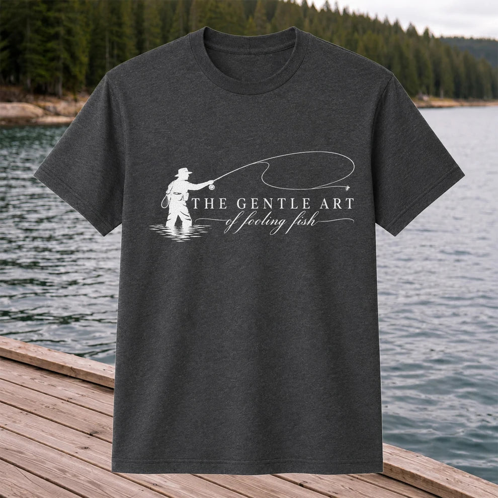 The Gentle Art of Fooling Fish Vintage Fishing Graphic T-Shirt