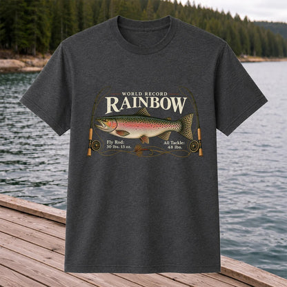 World Record Rainbow Trout Fly Fishing Graphic T-Shirt