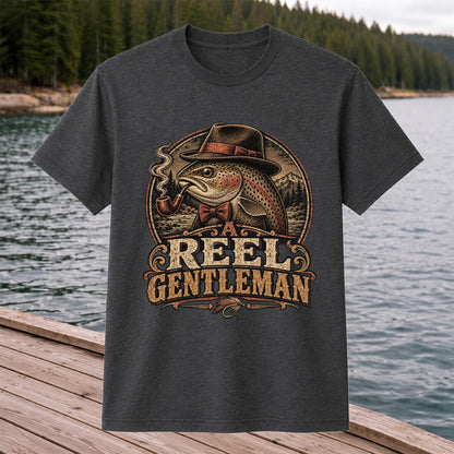 A Reel Gentleman Trout Fishing Vintage Graphic T-Shirt