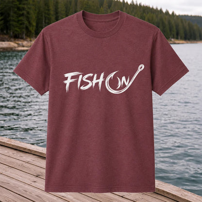 Fish On Fishing Hook Graphic T-Shirt