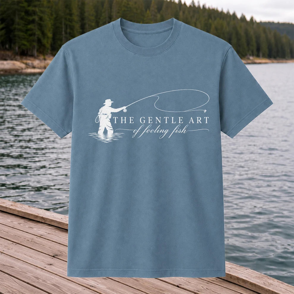 The Gentle Art of Fooling Fish Vintage Fishing Graphic T-Shirt