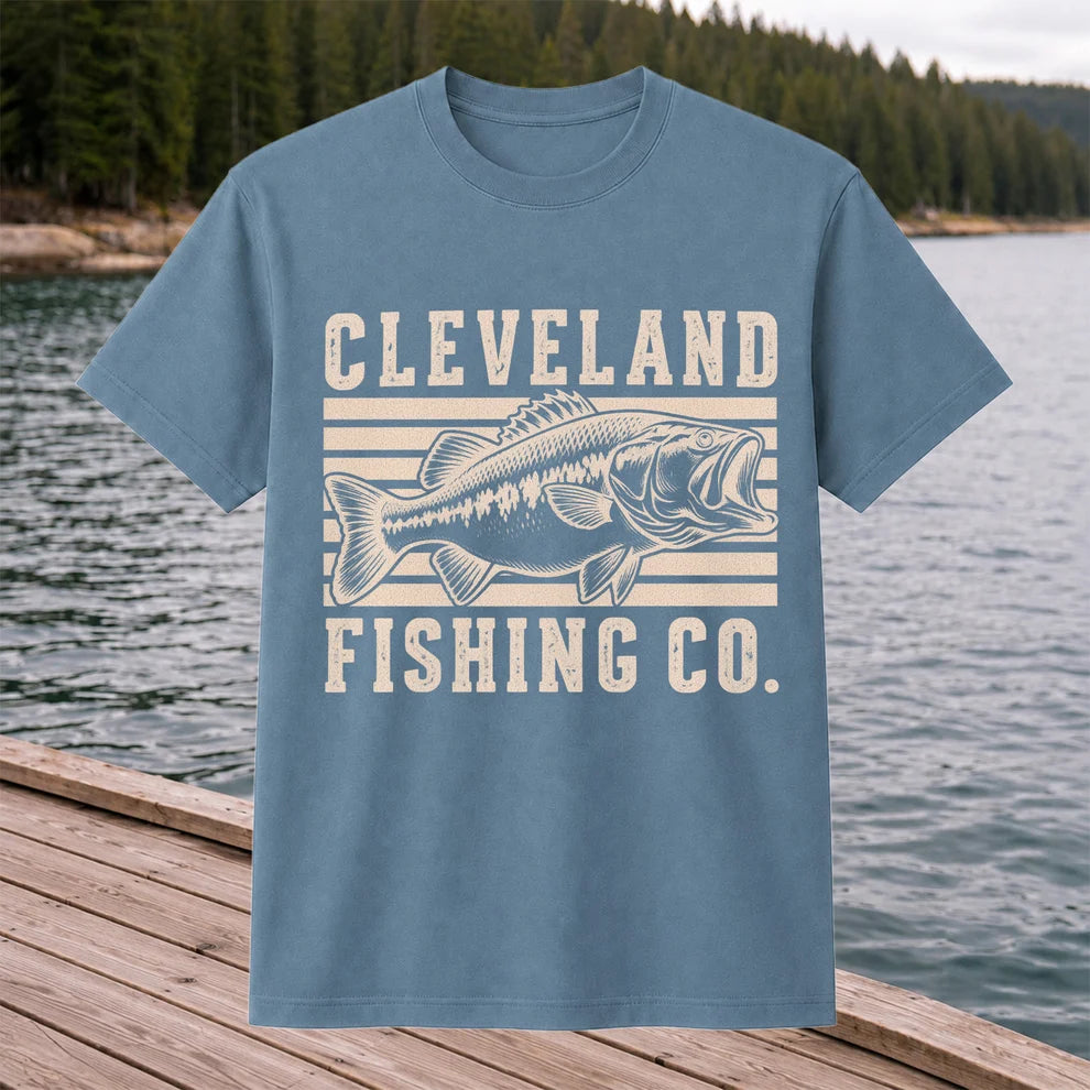 Cleveland Fishing Co Bass Fishing Graphic T-Shirt
