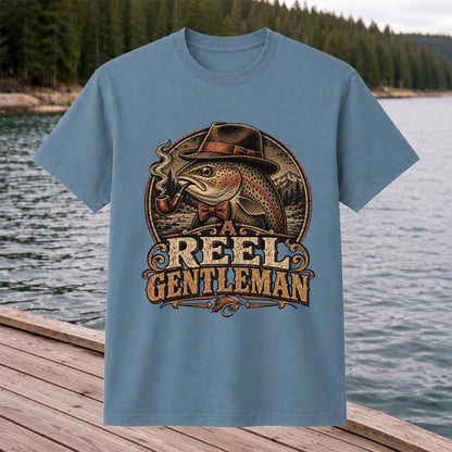 A Reel Gentleman Trout Fishing Vintage Graphic T-Shirt