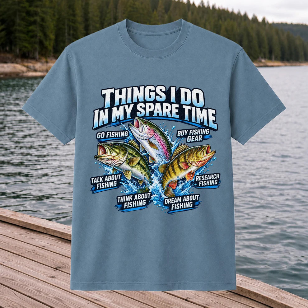 Things I Do in My Spare Time Bass Trout and Perch Fishing T-Shirt