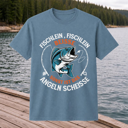 Fischlein Fischlein Beisse Funny Fishing Graphic T-Shirt