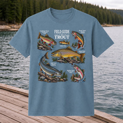 Field Guide to Trout Fishing Species Graphic T-Shirt