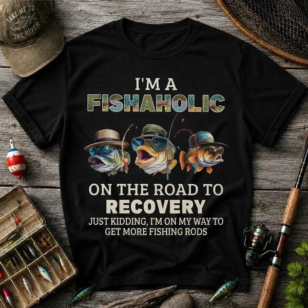 I'm A Fishaholic Funny Fishing Shirt