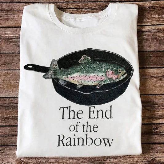 The End of the Rainbow Trout Fishing T Shirt | Funny Fisherman Gift Tee