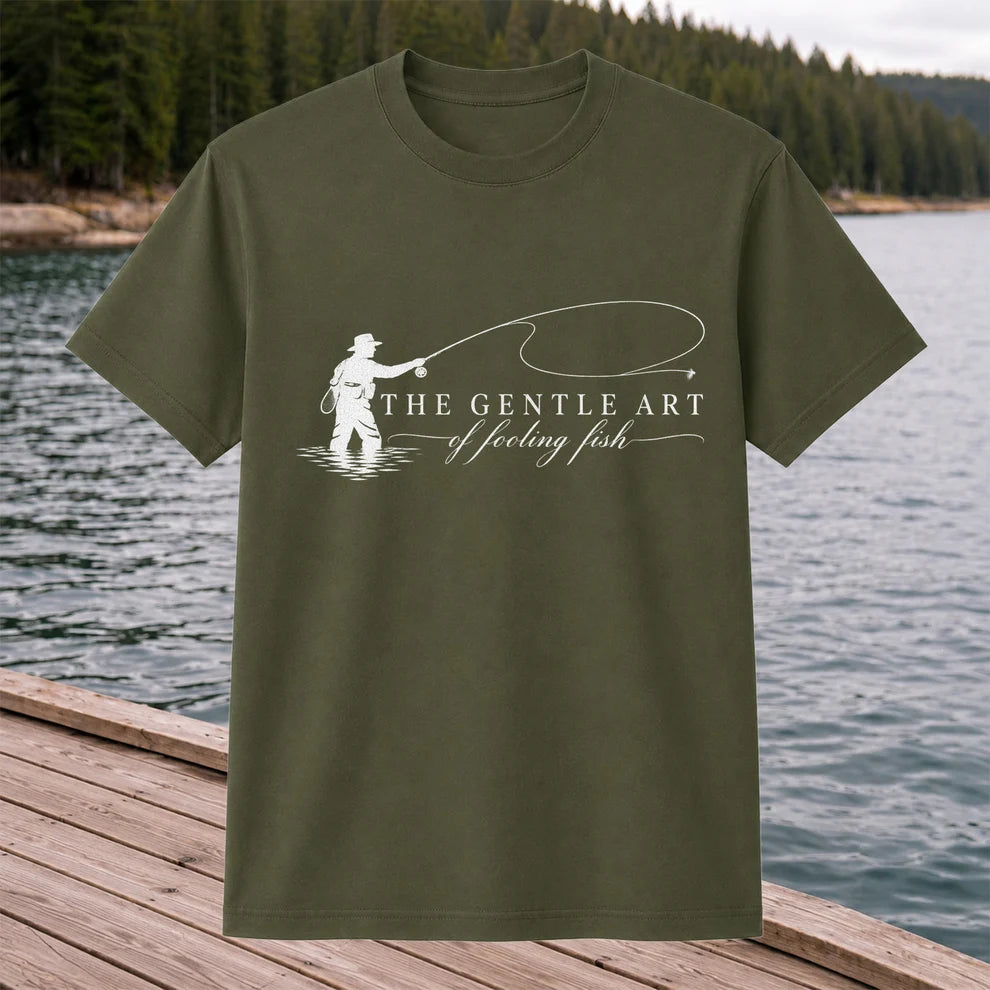 The Gentle Art of Fooling Fish Vintage Fishing Graphic T-Shirt