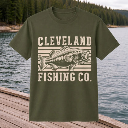 Cleveland Fishing Co Bass Fishing Graphic T-Shirt