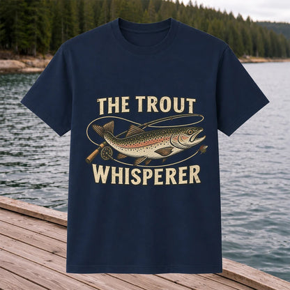 The Trout Whisperer Vintage Fly Fishing Graphic T-Shirt
