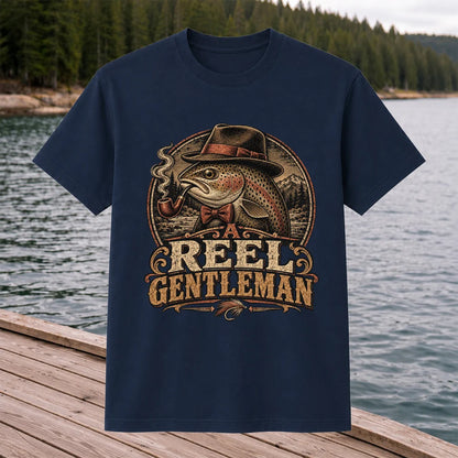A Reel Gentleman Trout Fishing Vintage Graphic T-Shirt