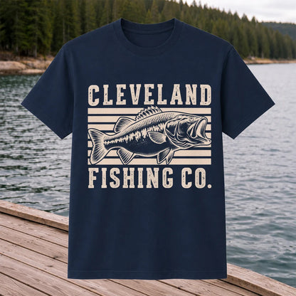 Cleveland Fishing Co Bass Fishing Graphic T-Shirt