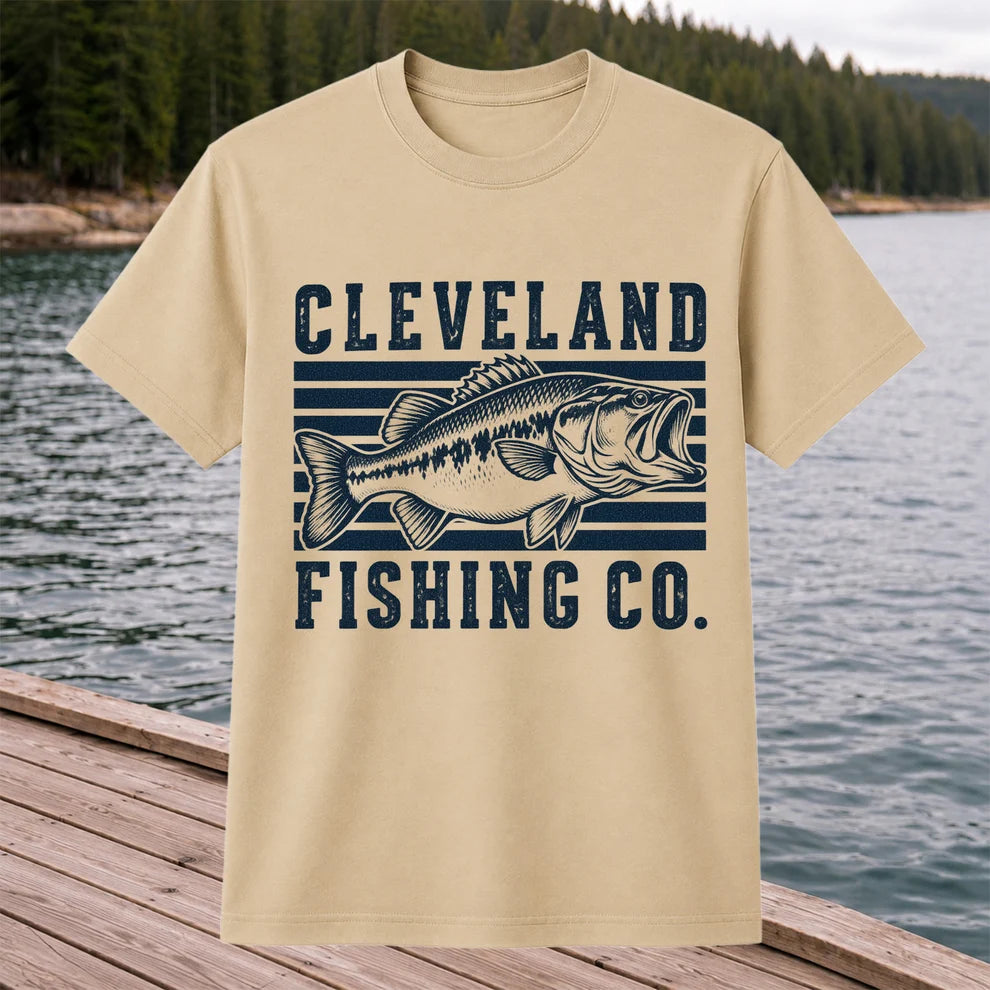 Cleveland Fishing Co Bass Fishing Graphic T-Shirt