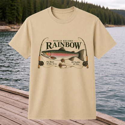 World Record Rainbow Trout Fly Fishing Graphic T-Shirt