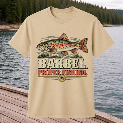 Barbel Proper Fishing Brown Trout Graphic T-Shirt