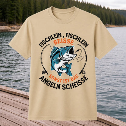 Fischlein Fischlein Beisse Funny Fishing Graphic T-Shirt