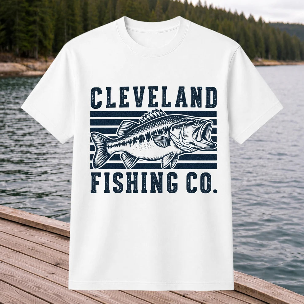 Cleveland Fishing Co Bass Fishing Graphic T-Shirt