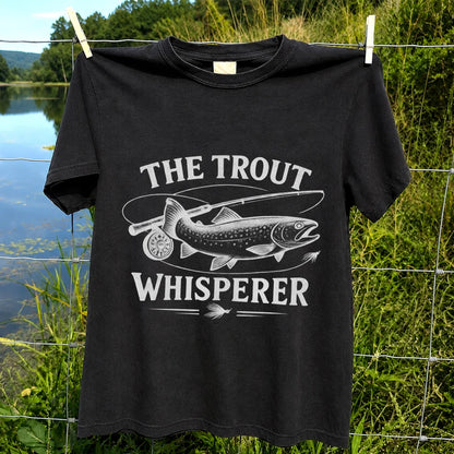 The Trout Whisperer Fly Fishing Graphic T-Shirt