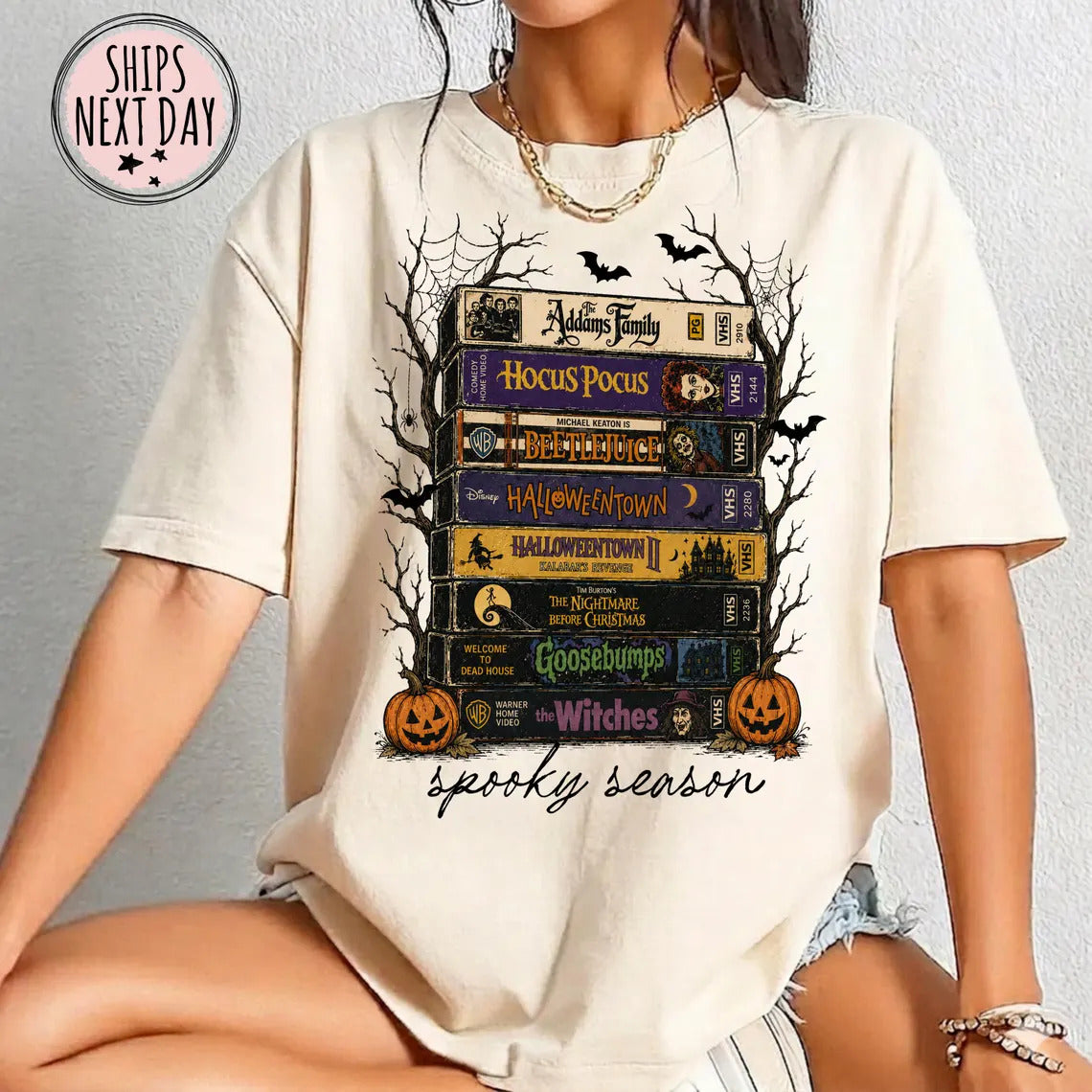Vintage Halloween VHS Tee - 90s Nostalgia Spooky Season Tee Comfort Colors®